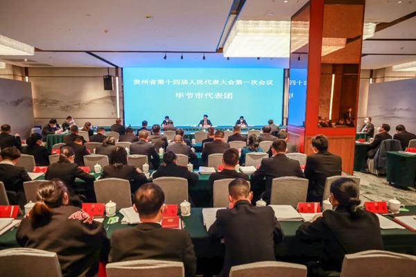 毕节市代表团举行全体会议和分组会议
