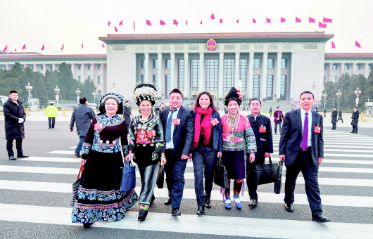 贵州代表团代表成为两会上一道靓丽的风景线。