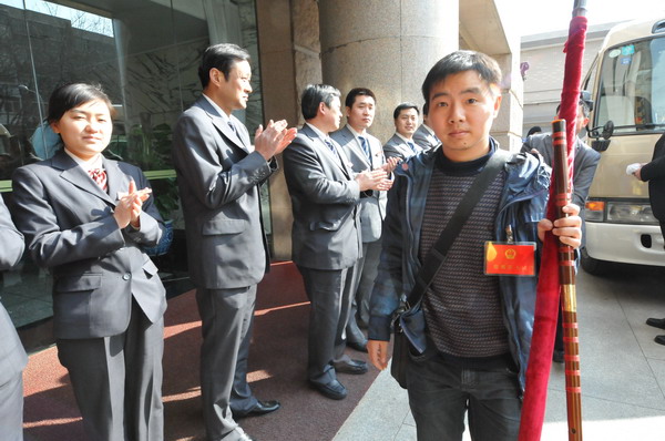 机场人员欢迎代表