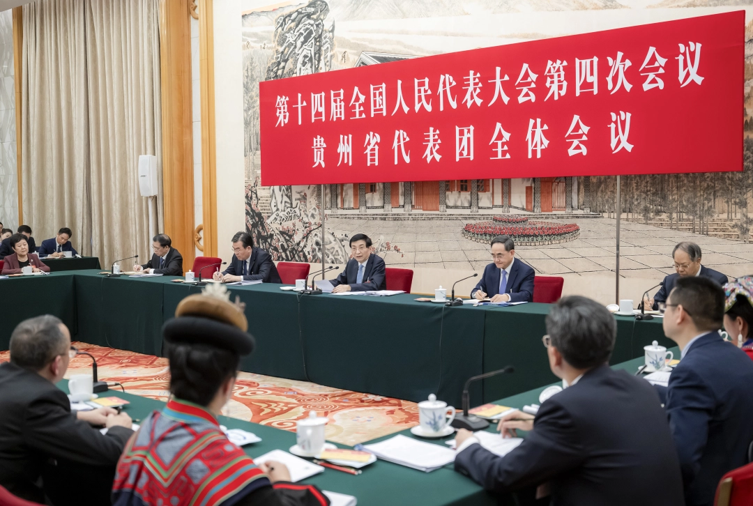 王沪宁参加贵州代表团审议 徐麟主持