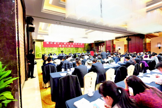 贵阳代表团审议《政府工作报告》。