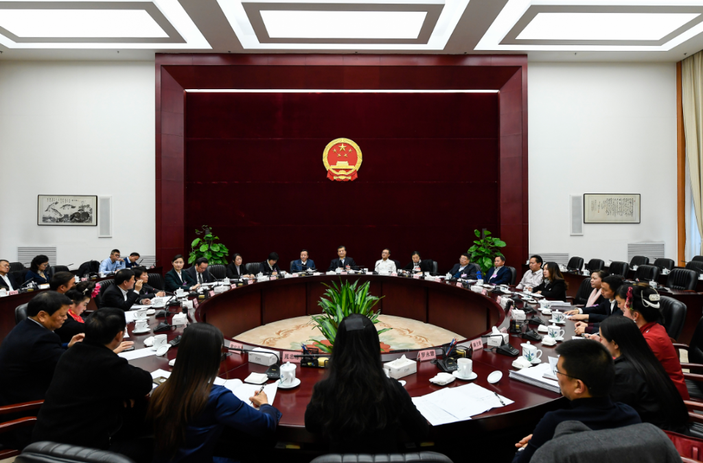省十三届人大常委会第十三次会议列席代表座谈会召开